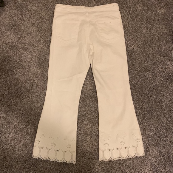 Pilcro and The Letterpress by Anthropologie High Rise Flare White Jeans - Picture 3 of 9